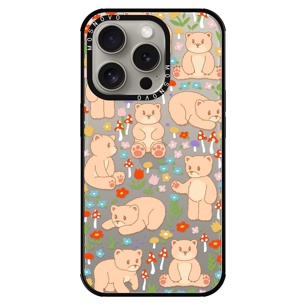 Cute Bear Phone Case - iPhone 15 Pro Case - MOSNOVO