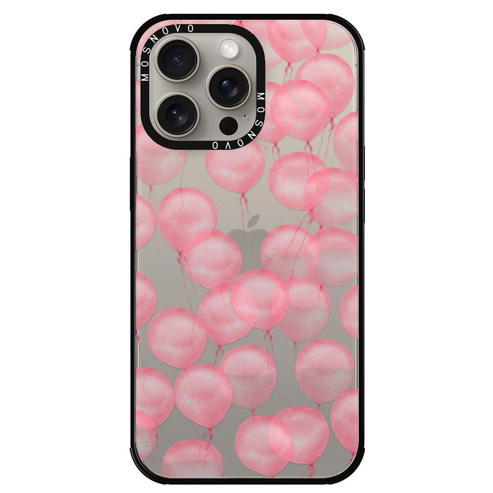 Pink Ballons Phone Case - iPhone 15 Pro Max Case - MOSNOVO