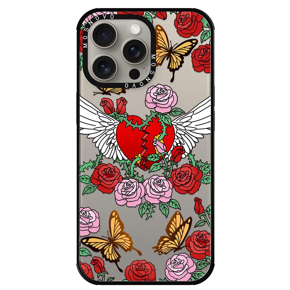 Wing Heart Phone Case - iPhone 15 Pro Max Case - MOSNOVO