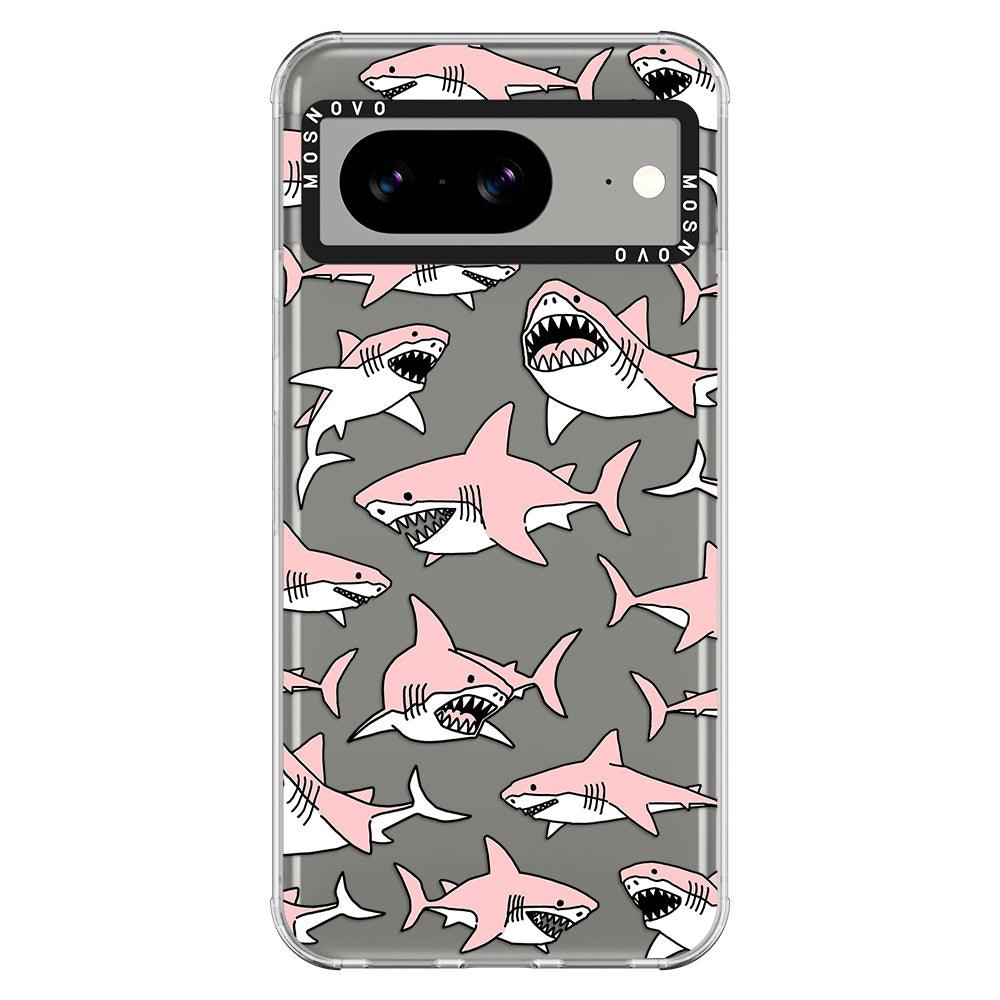 Pink Shark Phone Case - Google Pixel 8 Case - MOSNOVO