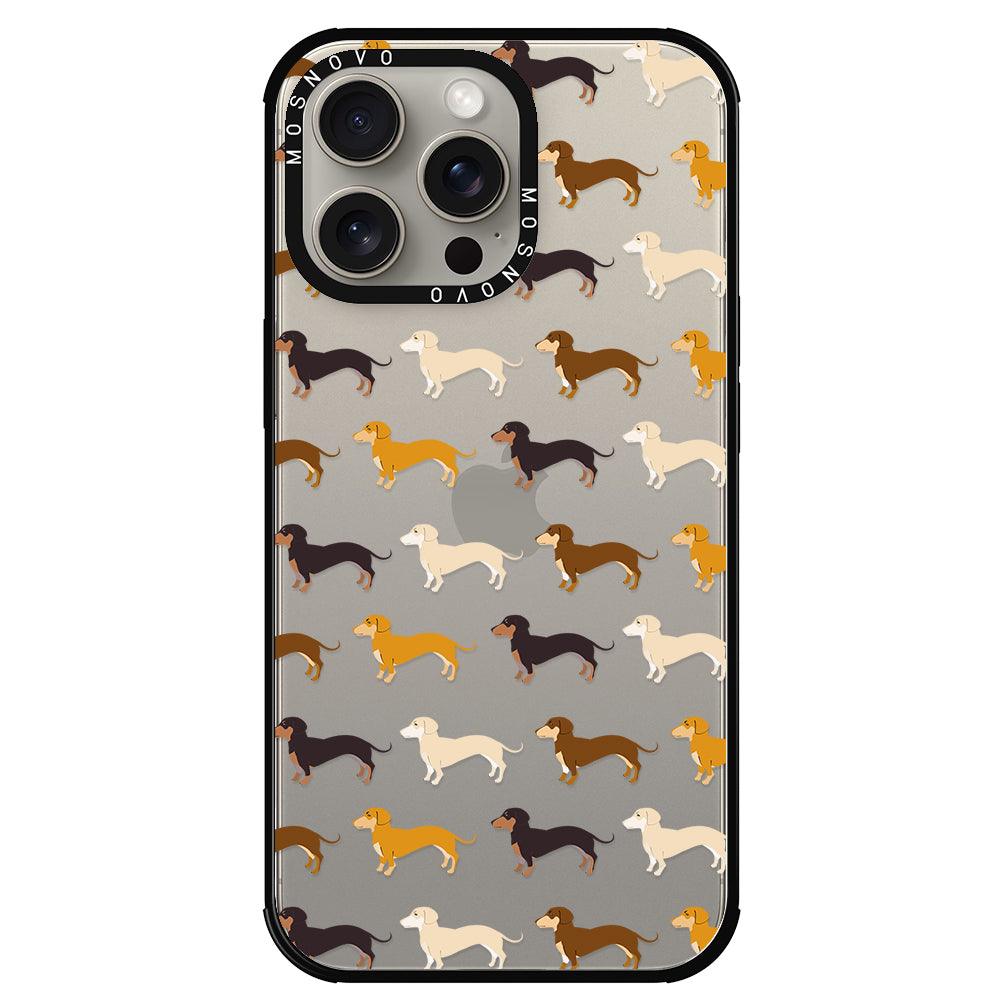 Cute Dachshund Phone Case - iPhone 15 Pro Max Case - MOSNOVO