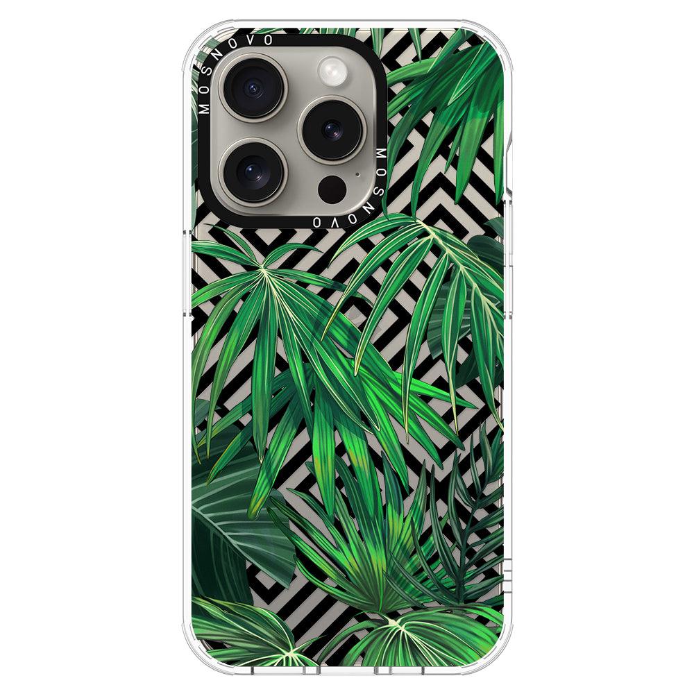 Areca Palm Pattern Phone Case - iPhone 15 Pro Case - MOSNOVO