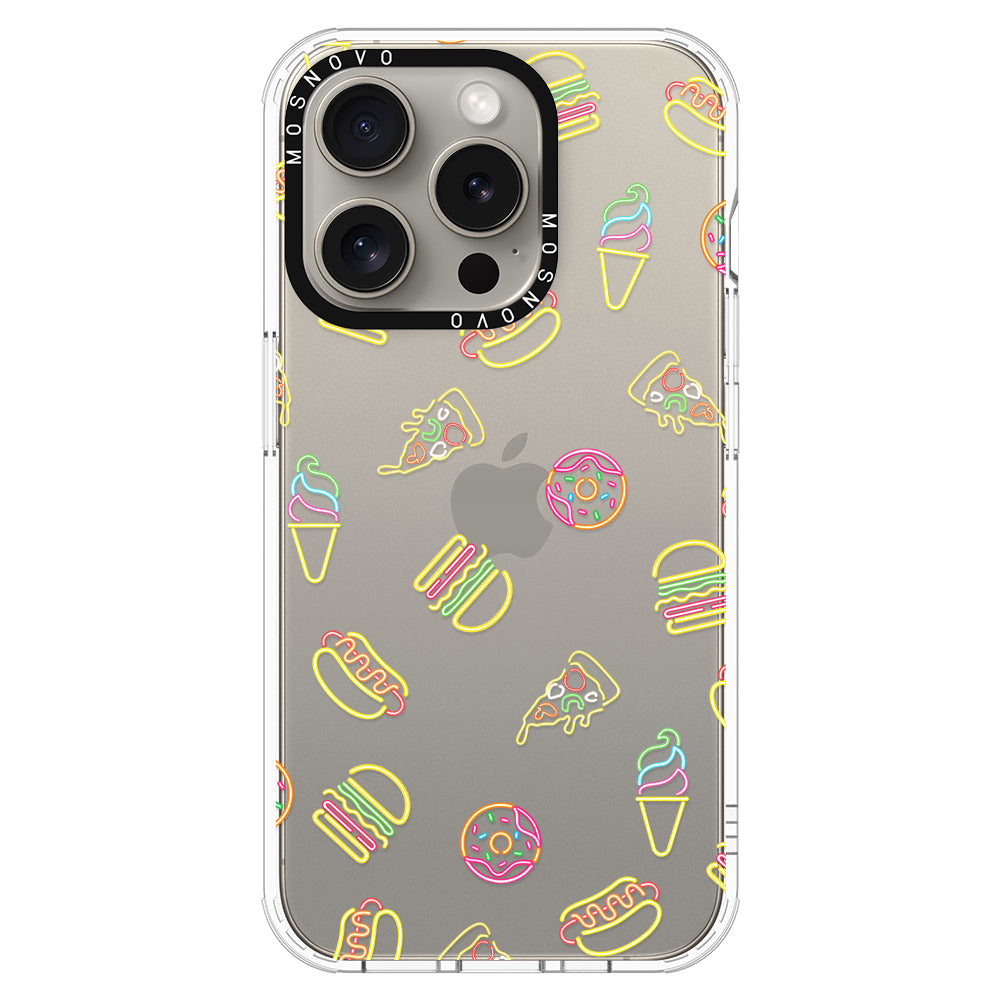 Neon Burgers Phone Case - iPhone 15 Pro Case - MOSNOVO