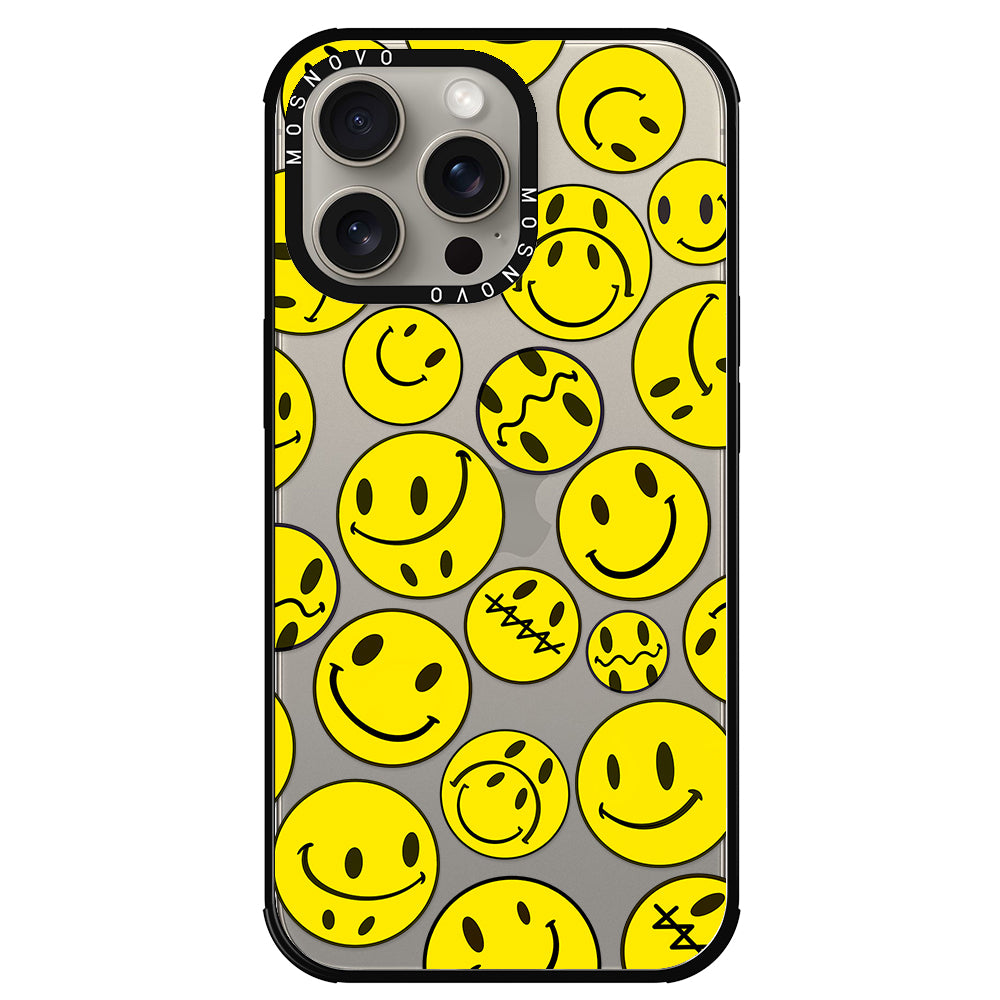 Smiley Face Phone Case - iPhone 15 Pro Max Case - MOSNOVO