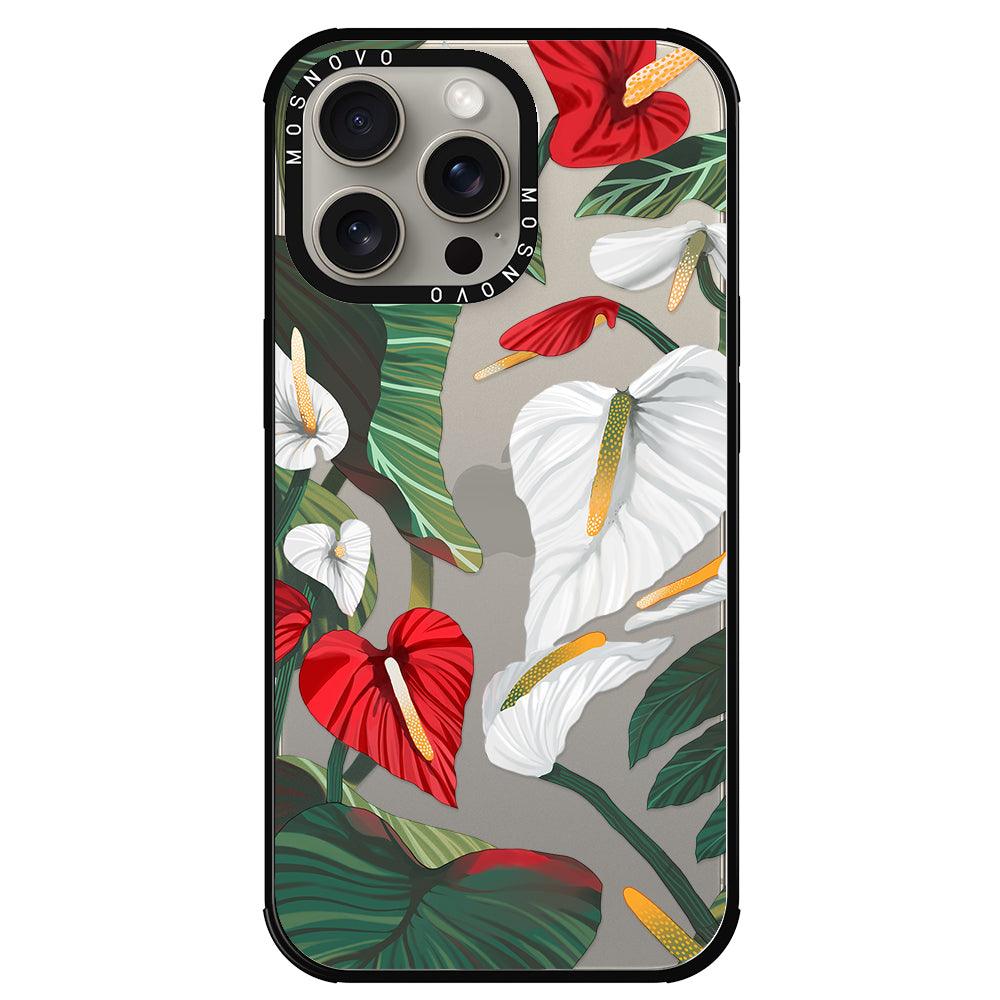 Anthurium Phone Case - iPhone 15 Pro Max Case - MOSNOVO