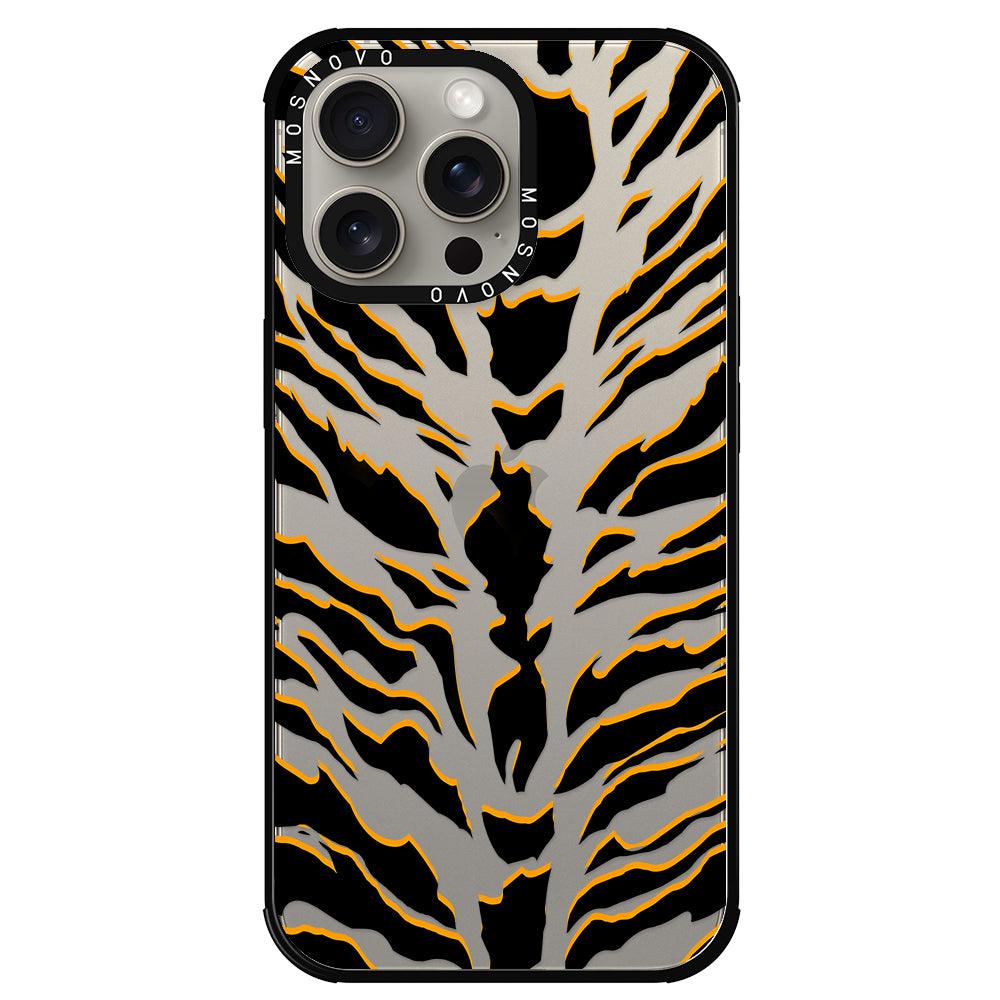 Tiger Print Phone Case - iPhone 15 Pro Max Case - MOSNOVO