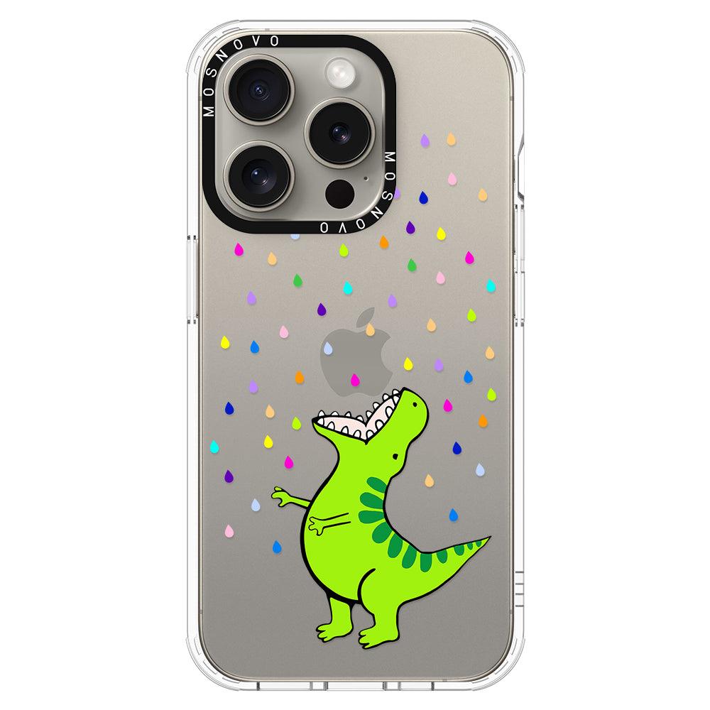 Rainbow Dinosaur Phone Case - iPhone 15 Pro Case - MOSNOVO