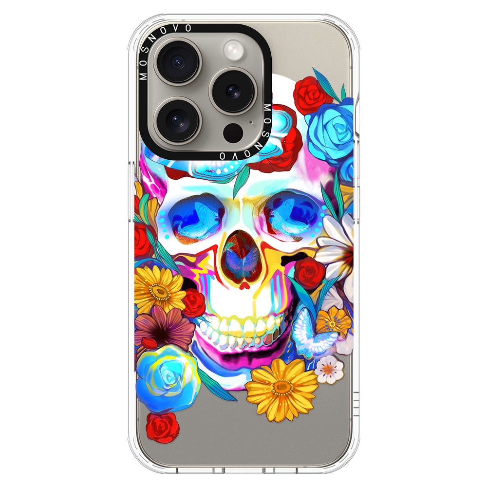 Neon Skull Phone Case - iPhone 15 Pro Case - MOSNOVO