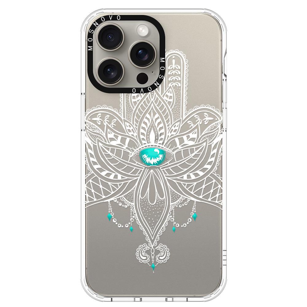 Hamsa Hand Phone Case - iPhone 15 Pro Max Case - MOSNOVO