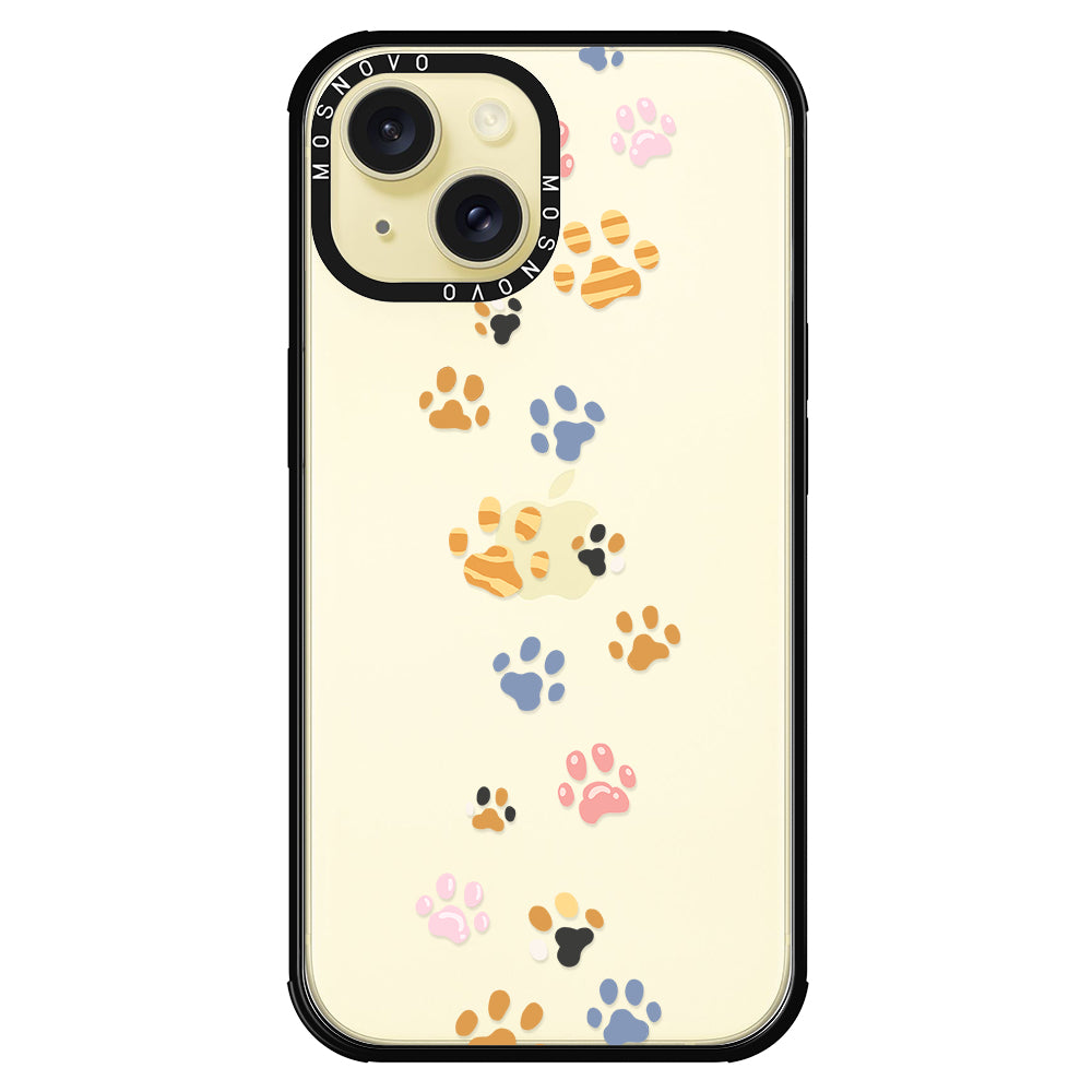 Colorful Paw Phone Case - iPhone 15 Plus Case - MOSNOVO