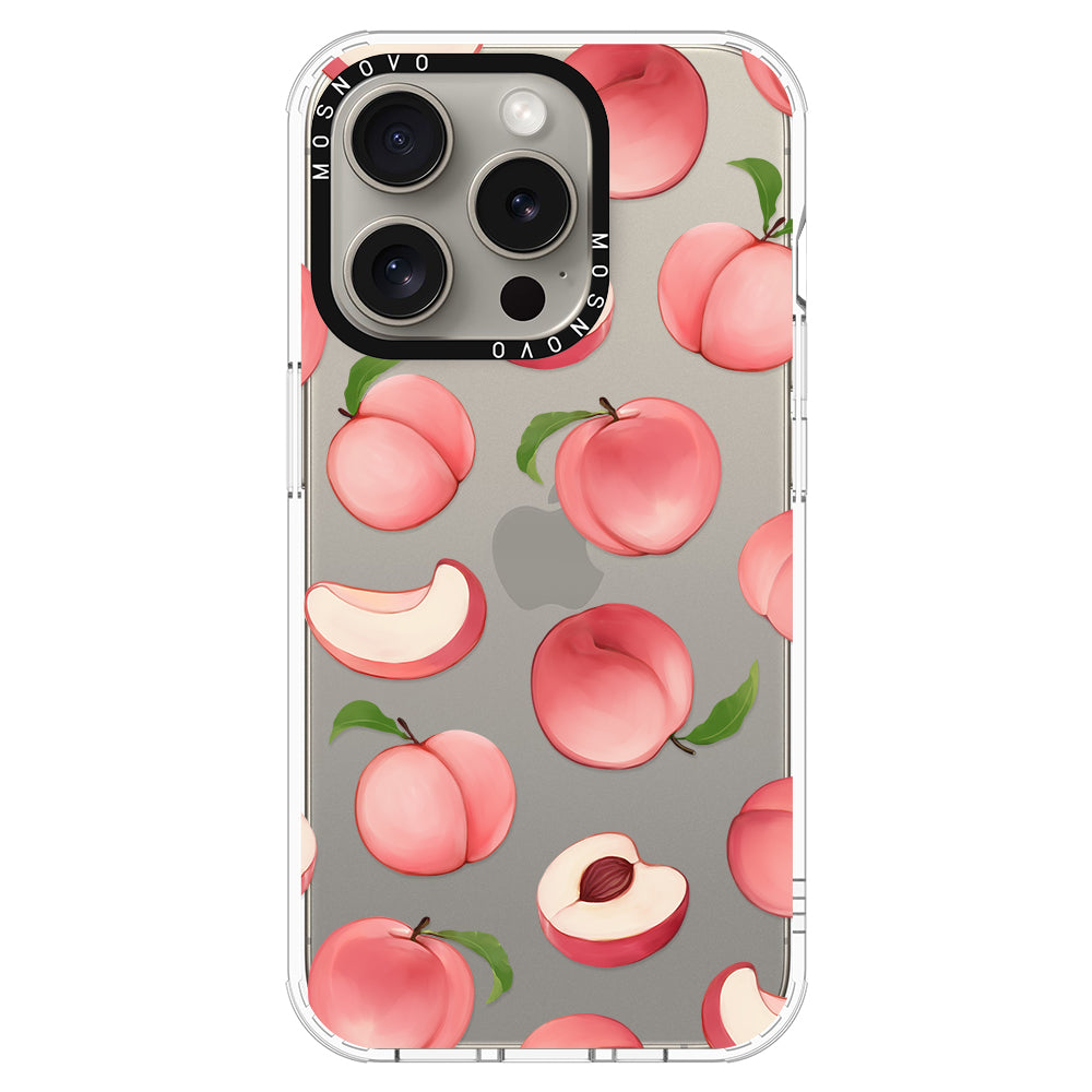 Cute Peach Phone Case - iPhone 15 Pro Case - MOSNOVO