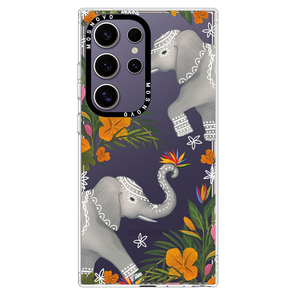 Tribal Elephant Phone Case - Samsung Galaxy S24 Ultra Case - MOSNOVO