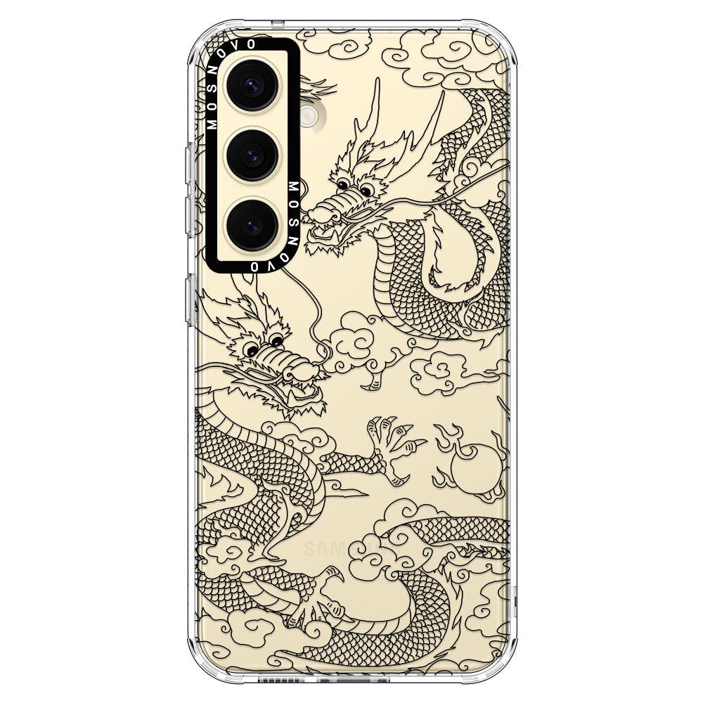 Black Dragon Phone Case - Samsung Galaxy S24 Plus Case - MOSNOVO