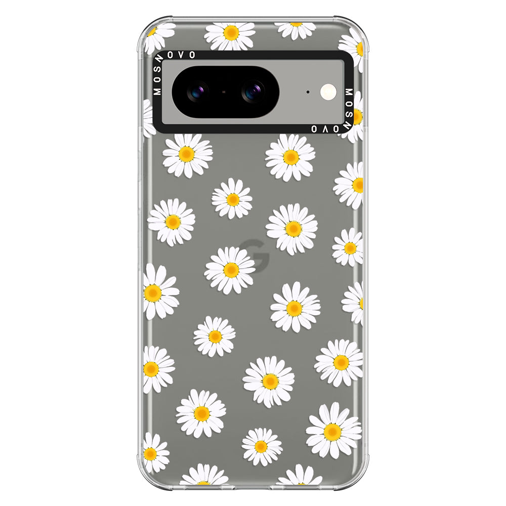 White Daisy Phone Case - Google Pixel 8 Case - MOSNOVO