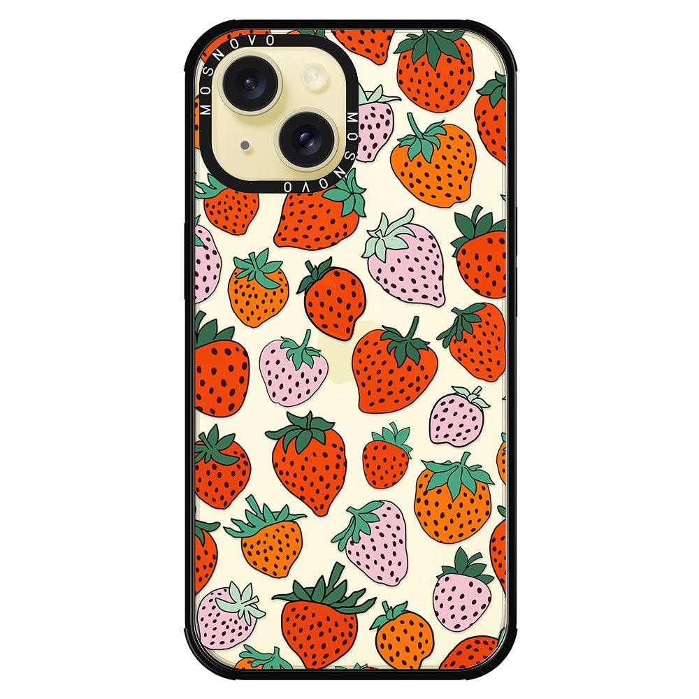 Cute Strawberry Phone Case - iPhone 15 Plus Case - MOSNOVO