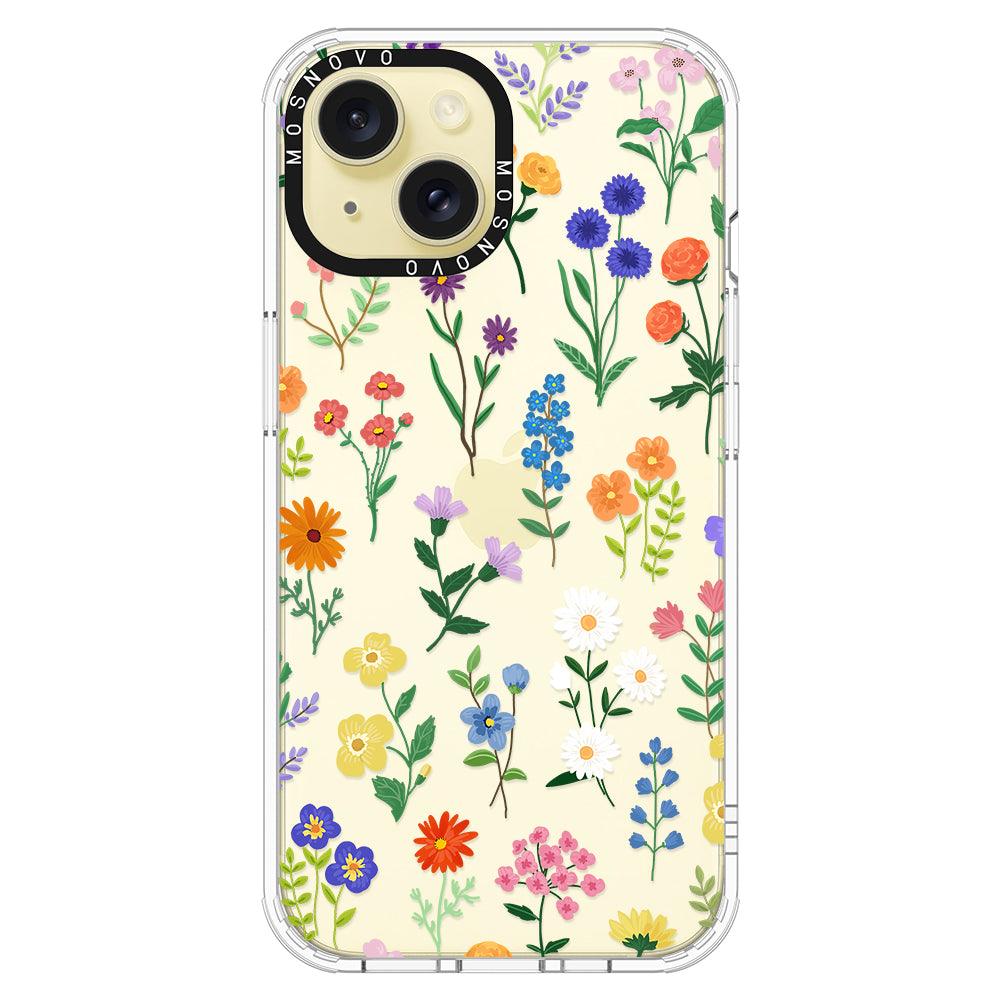 Botanical Floral Phone Case - iPhone 15 Plus Case - MOSNOVO