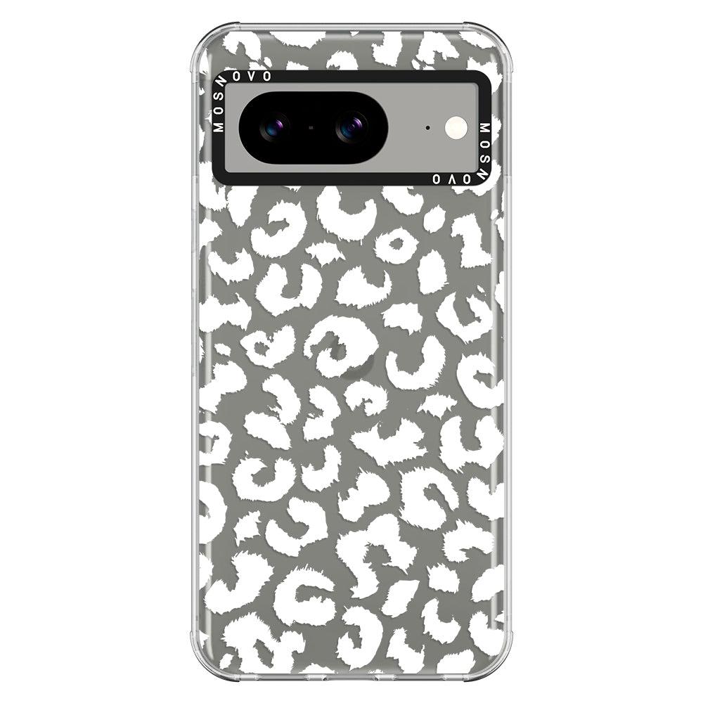 White Leopard Phone Case - Google Pixel 8 Case - MOSNOVO