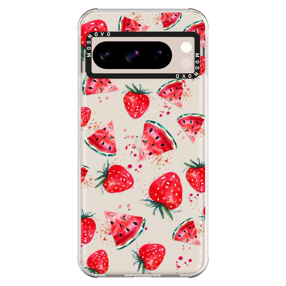 Watermelon and Strawberry Phone Case - Google Pixel 8 Pro Case - MOSNOVO