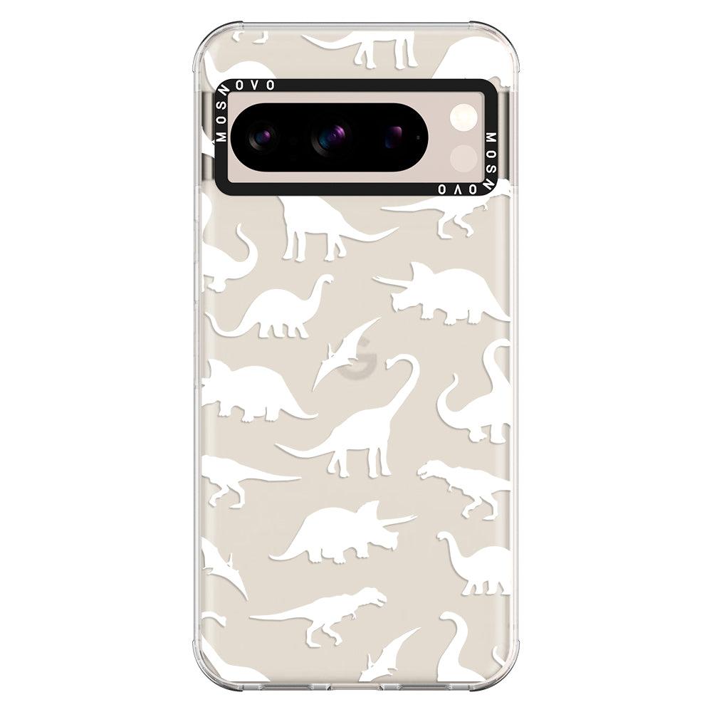 White Dinosaur Phone Case - Google Pixel 8 Pro Case - MOSNOVO