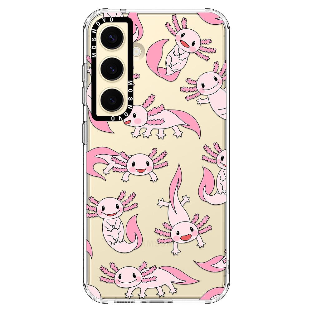 Pink Axolotl Phone Case - Samsung Galaxy S24 Plus Case