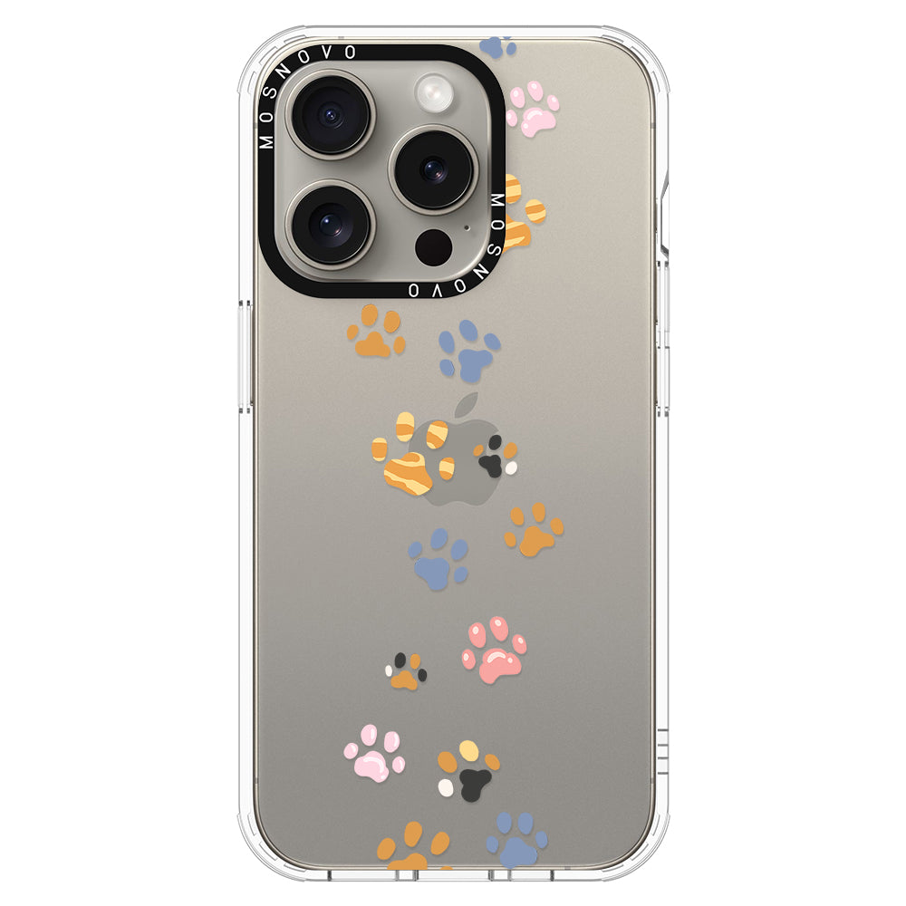 Colorful Paw Phone Case - iPhone 15 Pro Case - MOSNOVO