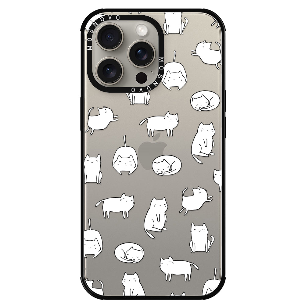 Cute Cats Phone Case - iPhone 15 Pro Max Case - MOSNOVO