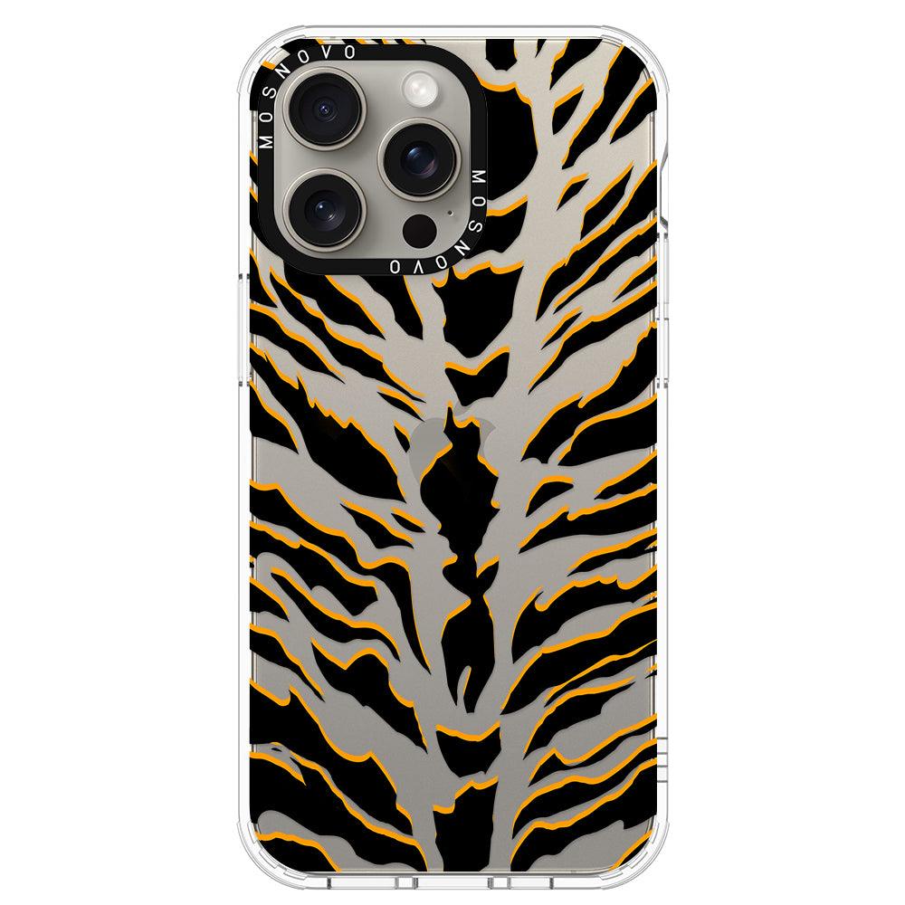 Tiger Print Phone Case - iPhone 15 Pro Max Case - MOSNOVO