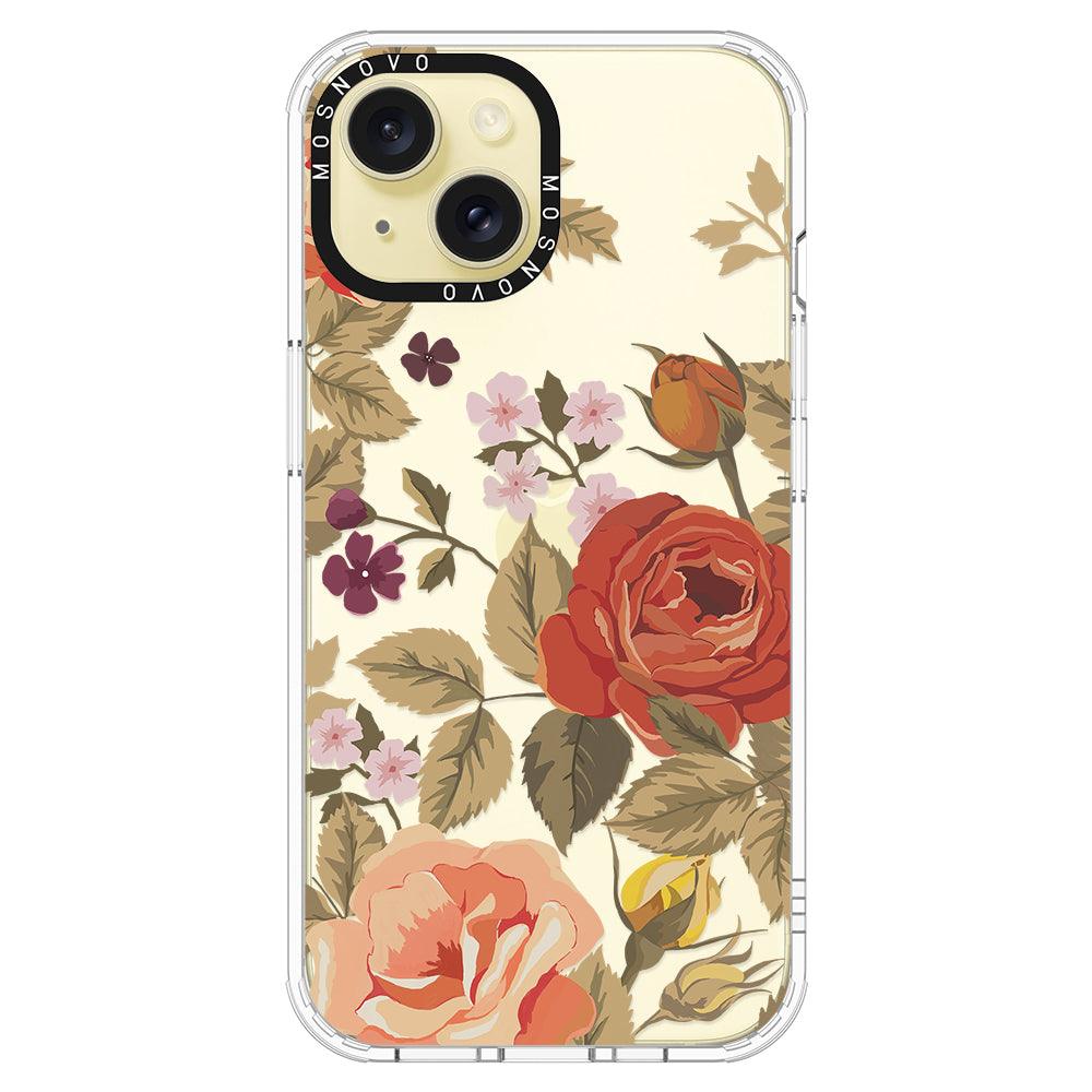 Vintage Roses Phone Case - iPhone 15 Case - MOSNOVO