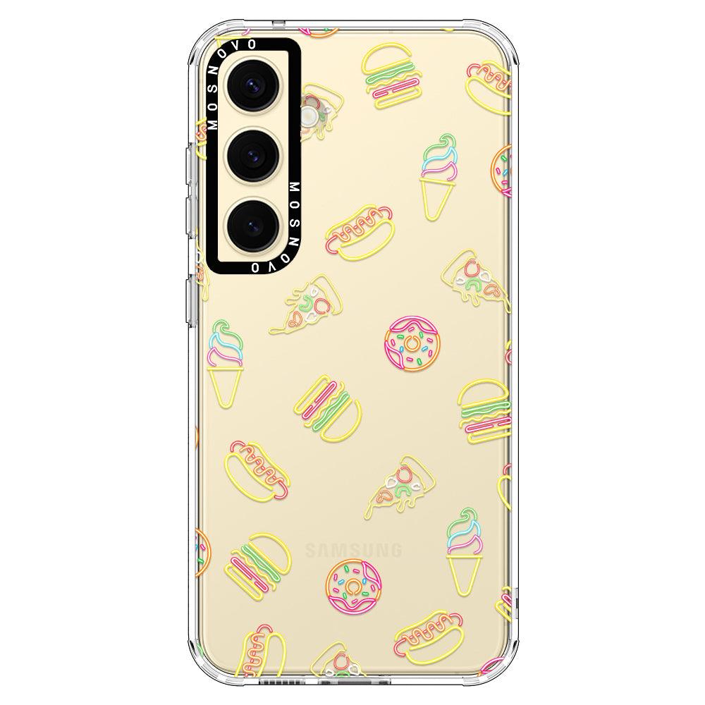 Neon Junk Food Phone Case - Samsung Galaxy S24 Case - MOSNOVO