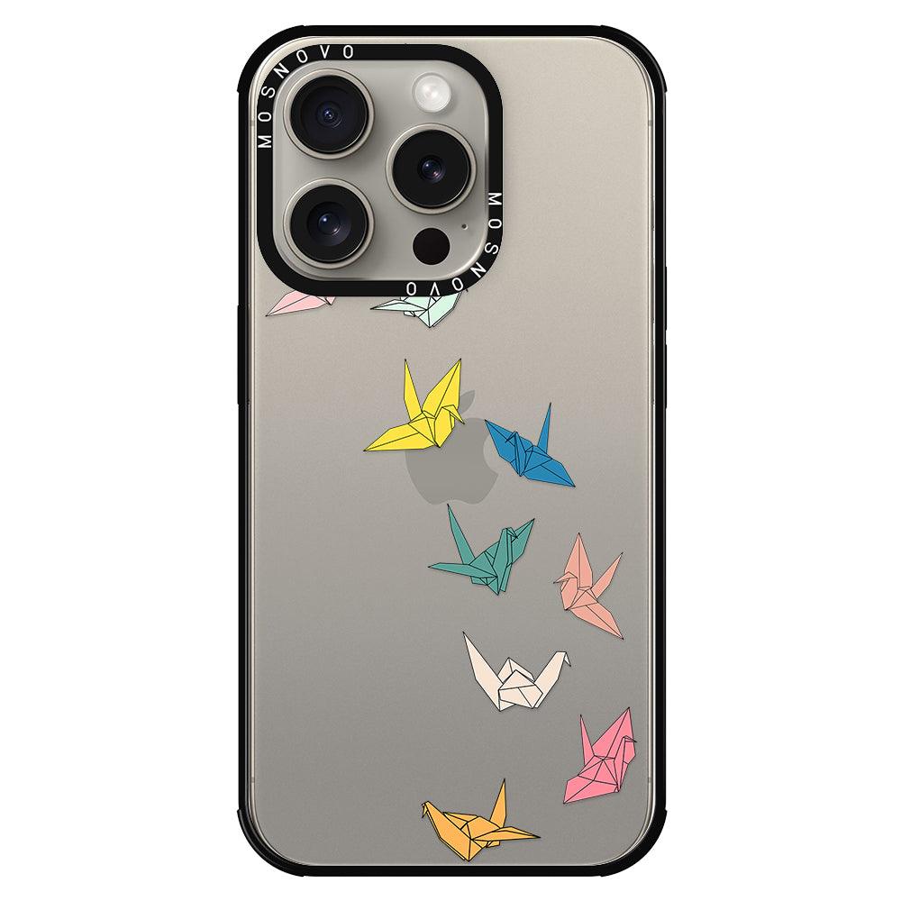 Paper Crane Phone Case - iPhone 15 Pro Case - MOSNOVO