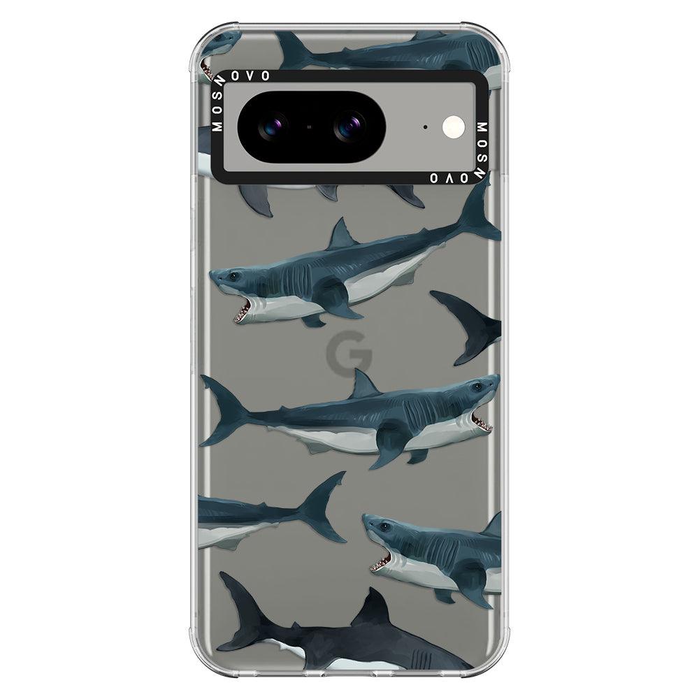 White Shark Phone Case - Google Pixel 8 Case - MOSNOVO