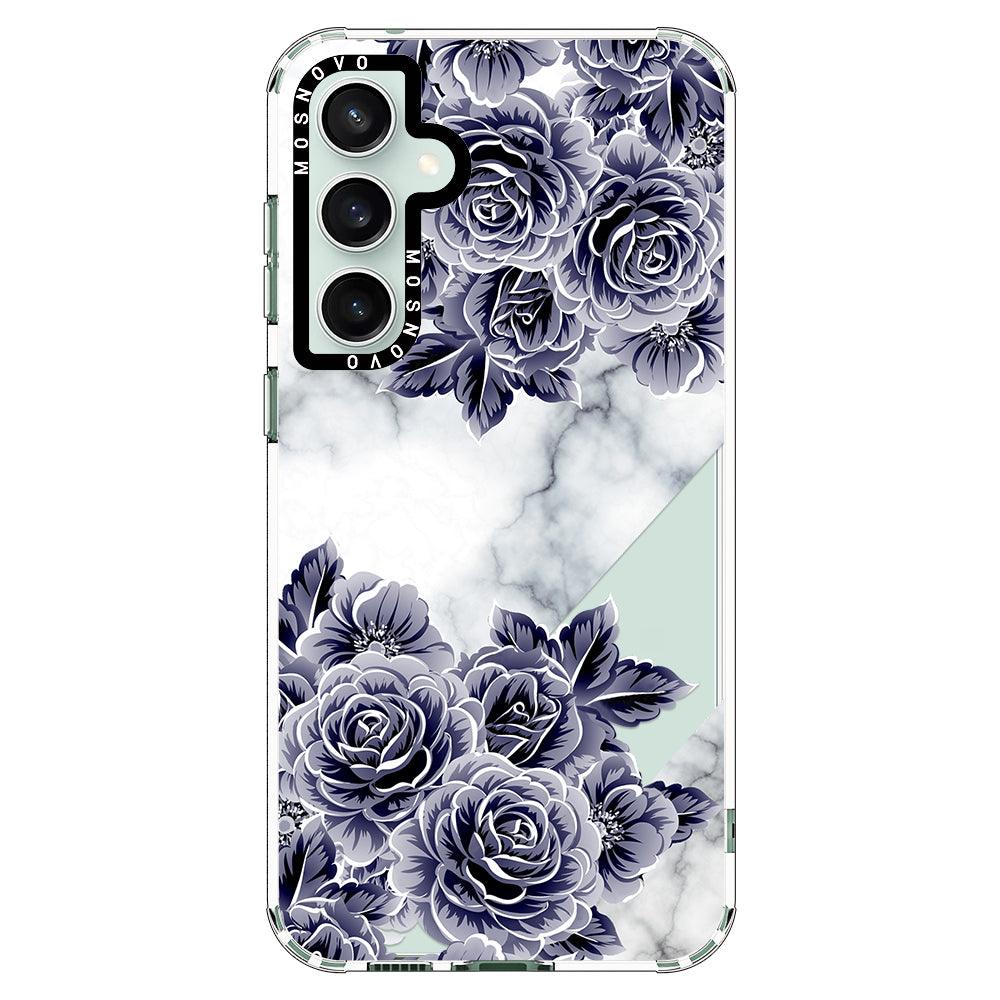 Purple Flower Marble Phone Case - Samsung Galaxy S23 FE Case