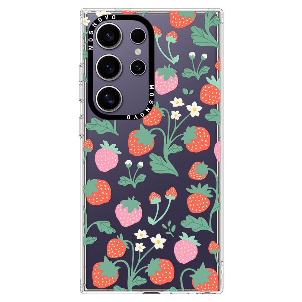 Strawberry Garden Phone Case - Samsung Galaxy S24 Ultra Case - MOSNOVO