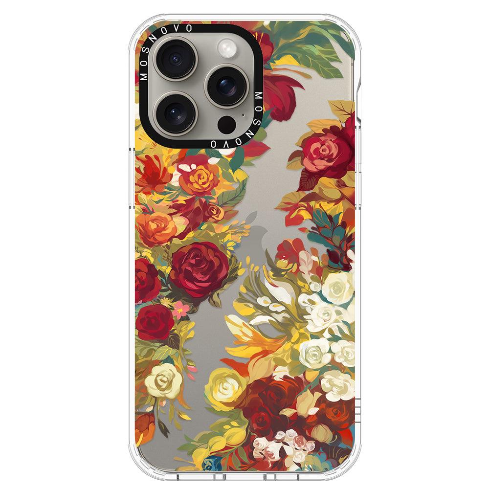 Vintage Flower Garden Phone Case - iPhone 15 Pro Max Case - MOSNOVO