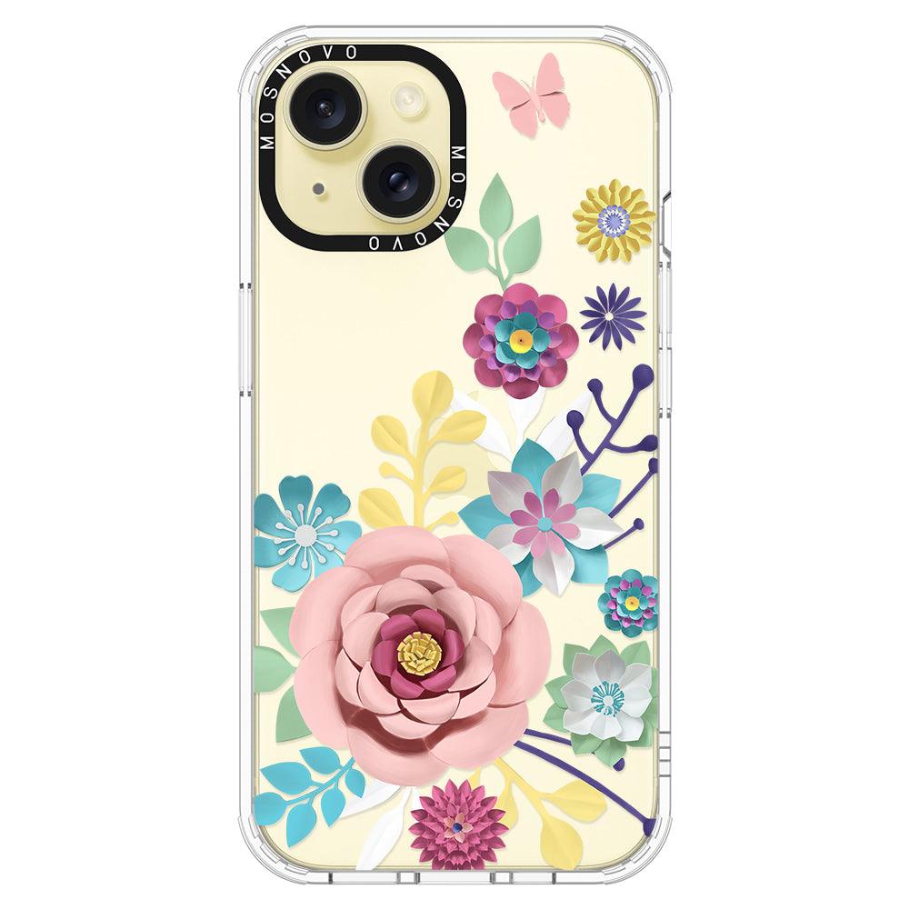 3D Floral Phone Case - iPhone 15 Plus Case - MOSNOVO