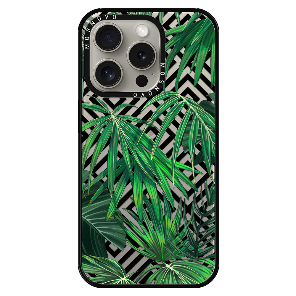 Areca Palm Pattern Phone Case - iPhone 15 Pro Case - MOSNOVO