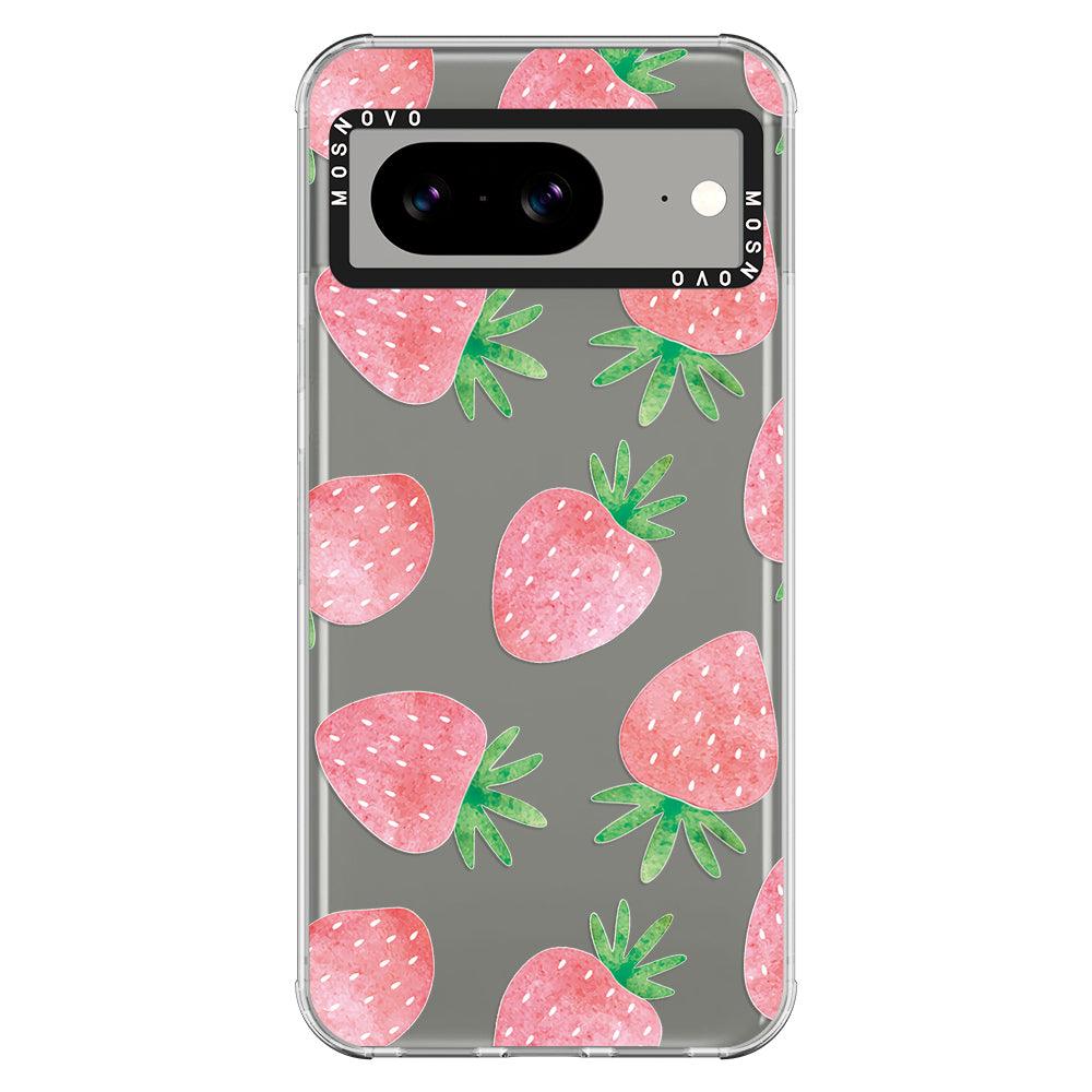 Pastel Strawberry Phone Case - Google Pixel 8 Case - MOSNOVO