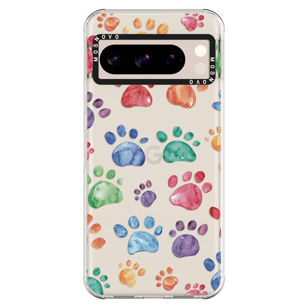 Colorful Paw Phone Case - Google Pixel 8 Pro Case - MOSNOVO