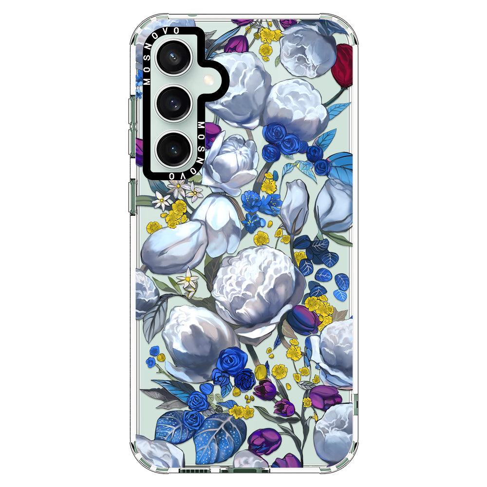 Purple Blue Floral Phone Case - Samsung Galaxy S23 FE Case