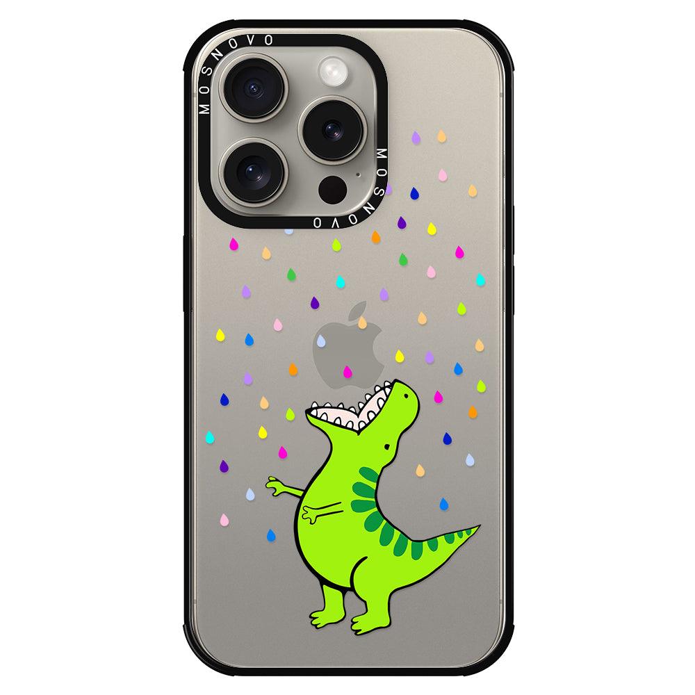 Rainbow Dinosaur Phone Case - iPhone 15 Pro Case - MOSNOVO