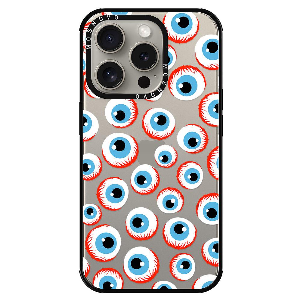 Scary Eyeball Phone Case - iPhone 15 Pro Case - MOSNOVO