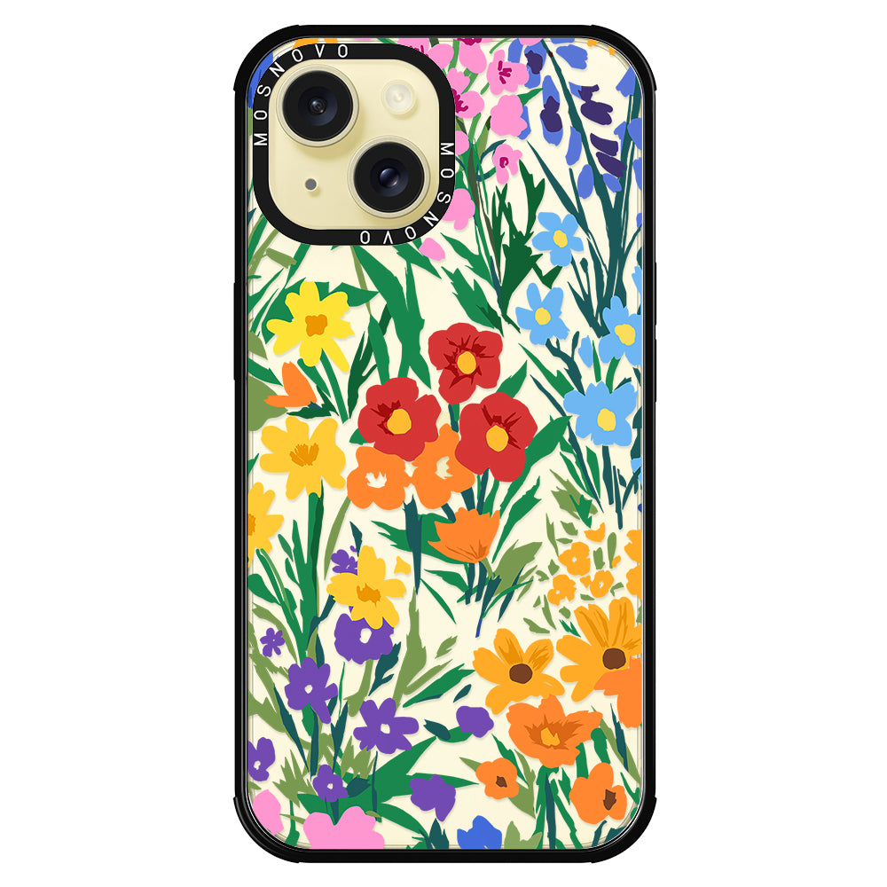 Spring Botanical Flower Floral Phone Case - iPhone 15 Plus Case - MOSNOVO