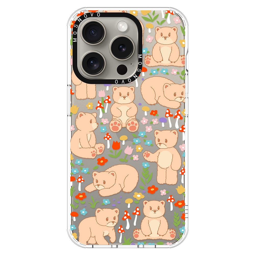 Cute Bear Phone Case - iPhone 15 Pro Case - MOSNOVO