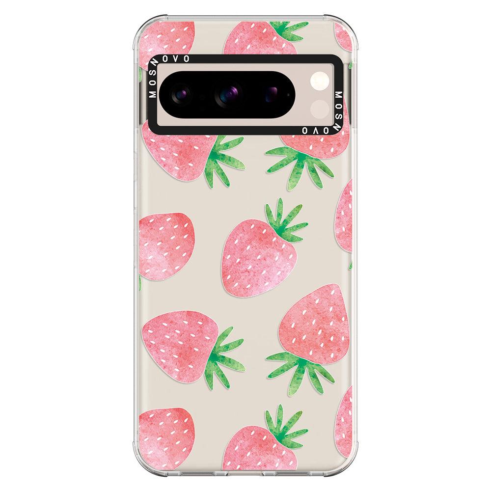 Pastel Strawberry Phone Case - Google Pixel 8 Pro Case - MOSNOVO