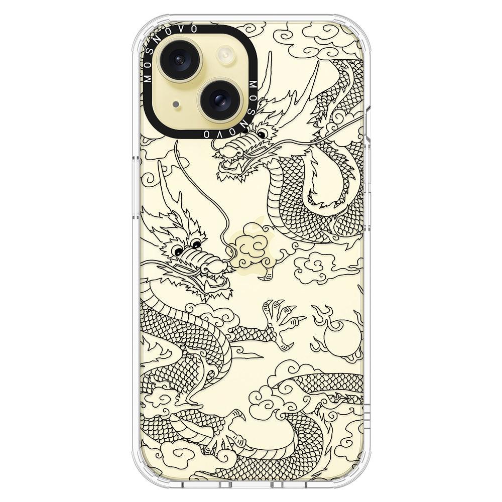 Black Dragon Phone Case - iPhone 15 Case - MOSNOVO