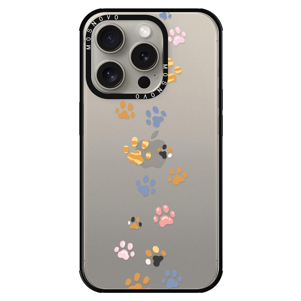 Colorful Paw Phone Case - iPhone 15 Pro Case - MOSNOVO