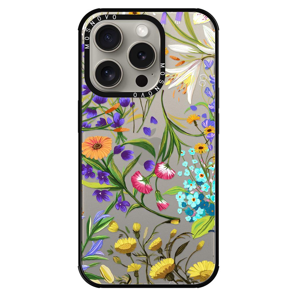 Summer Flower Holidays Phone Case - iPhone 15 Pro Case - MOSNOVO