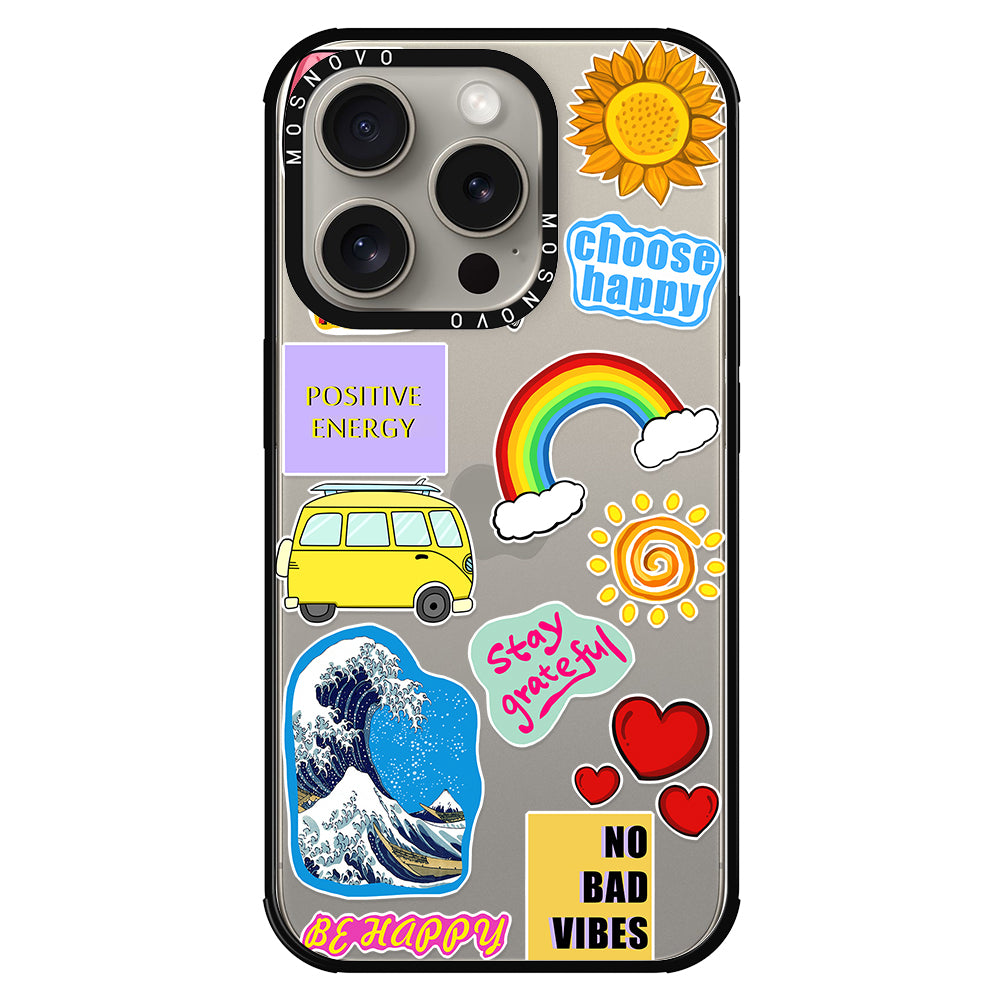 Happy Vibes Phone Case - iPhone 15 Pro Case - MOSNOVO