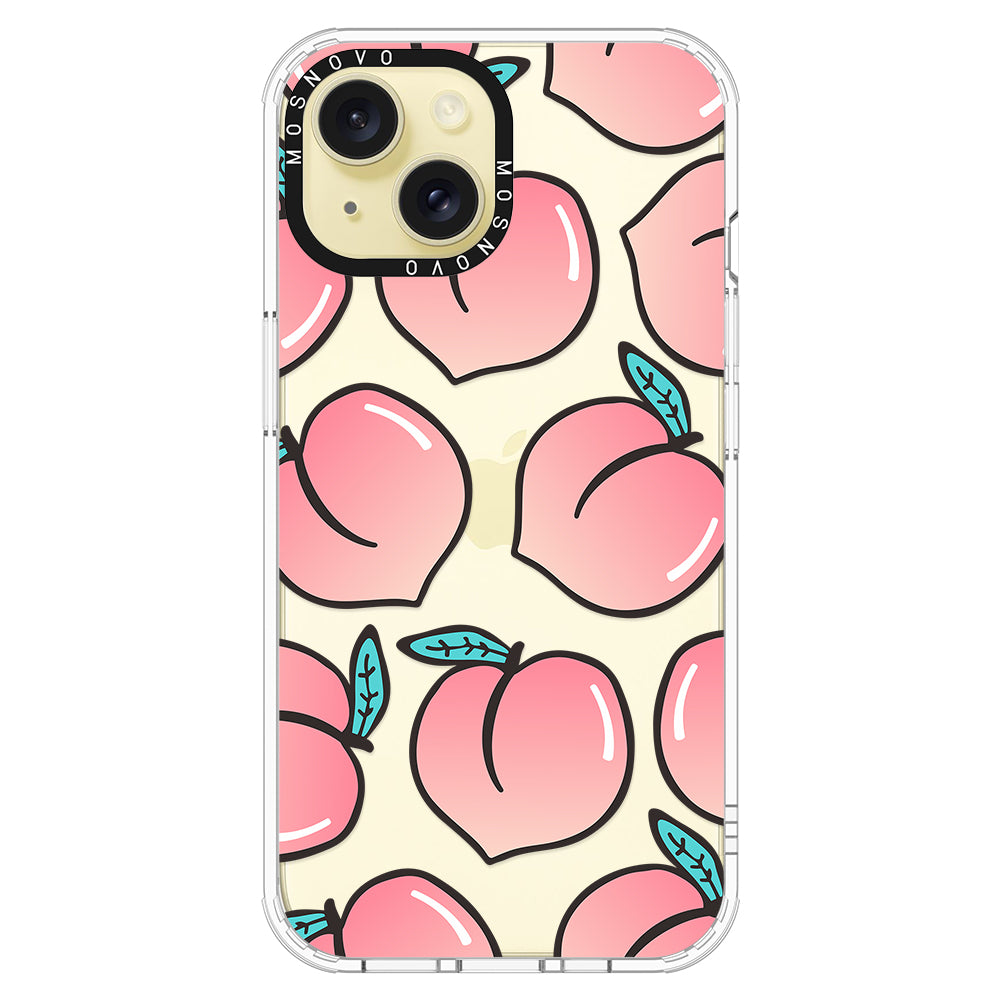 Cute Peach Phone Case - iPhone 15 Plus Case - MOSNOVO