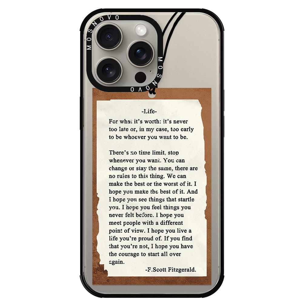 Life Quote Phone Case - iPhone 15 Pro Max Case - MOSNOVO